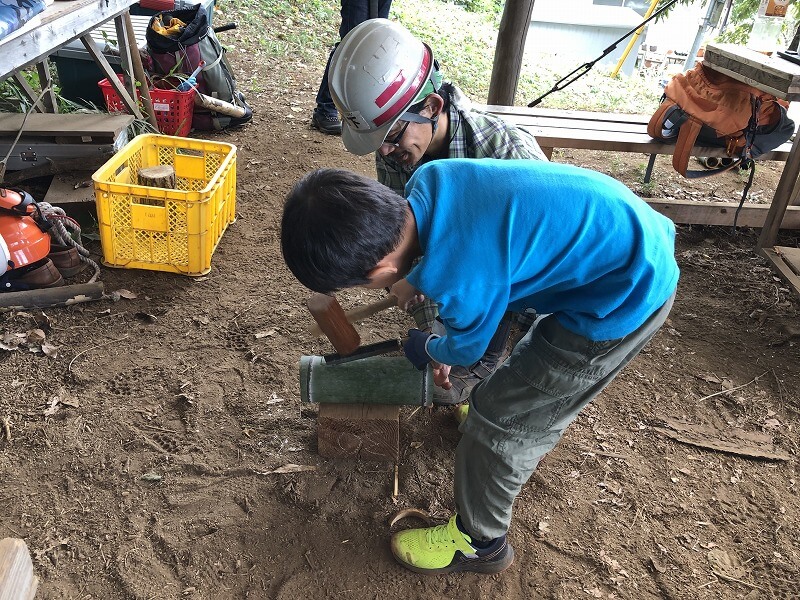 いなぎめぐみの里山　森林保全と秋の竹工作