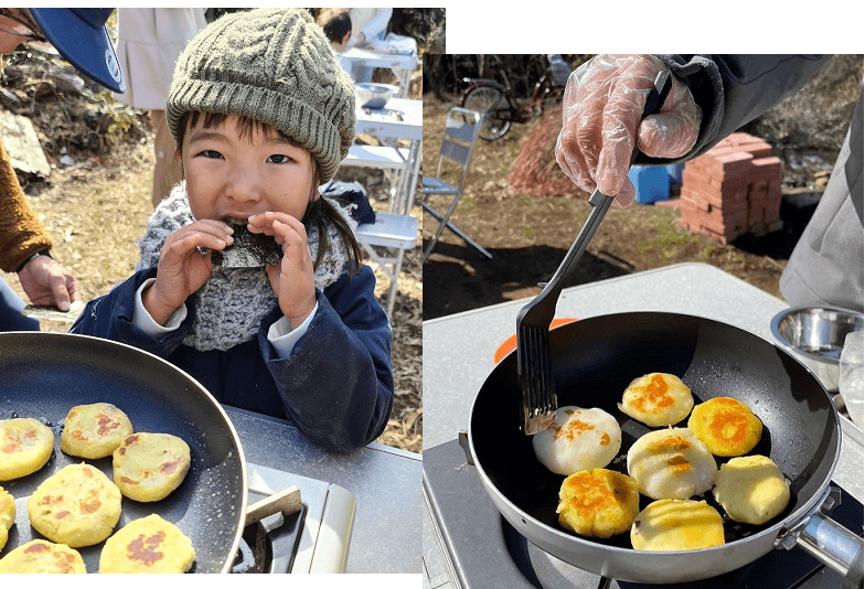 【1】2月8日【2】2月9日「いなぎめぐみの里山　 もっちもちの野菜餅をつくろう!」